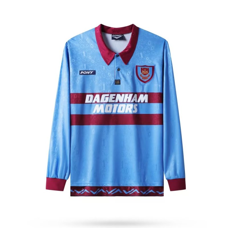 West ham 1995-1997 away long sleeve retro shirt