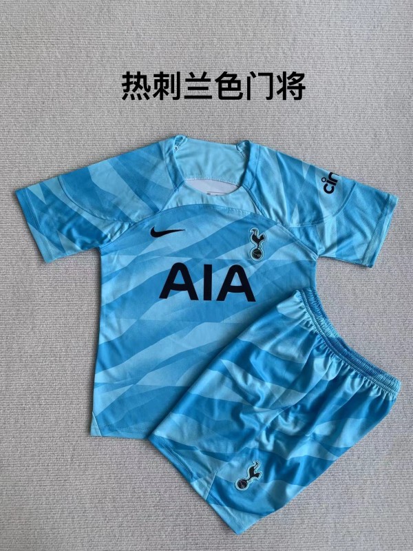 Tottenham hotspur goalkeeper blue with shorts 23-24