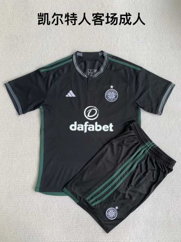 Celtic away black with shorts 23-24