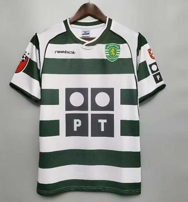 Sporting Lisbon 2001-2003 home S-2XL retro shirt #503