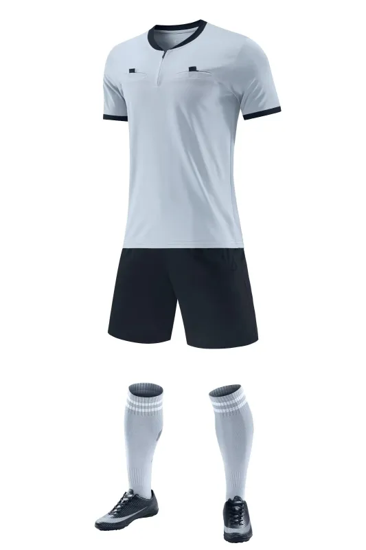 Referee Shirts S-3XL with shorts grey D8308
