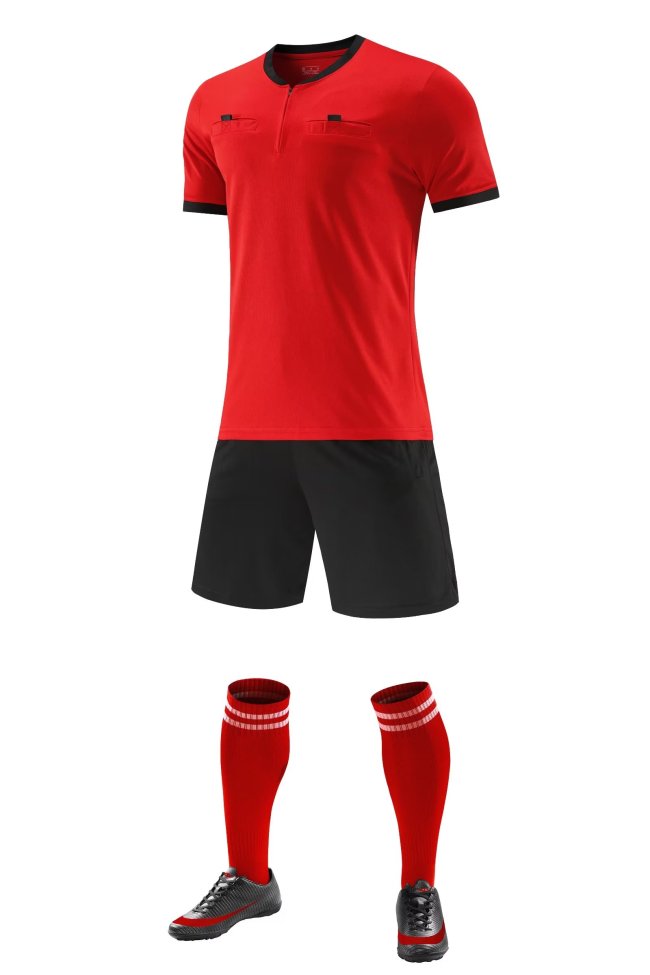 Referee Shirts S-3XL with shorts red D8308