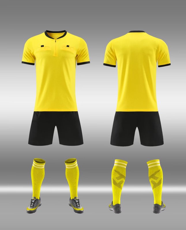 Referee Shirts S-3XL with shorts yellow D8308