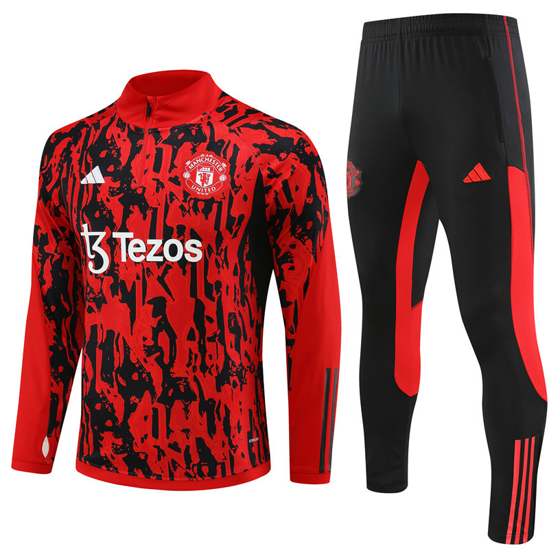 Manchester united tracksuit camouflage red kid adult 23-24 #801#B741