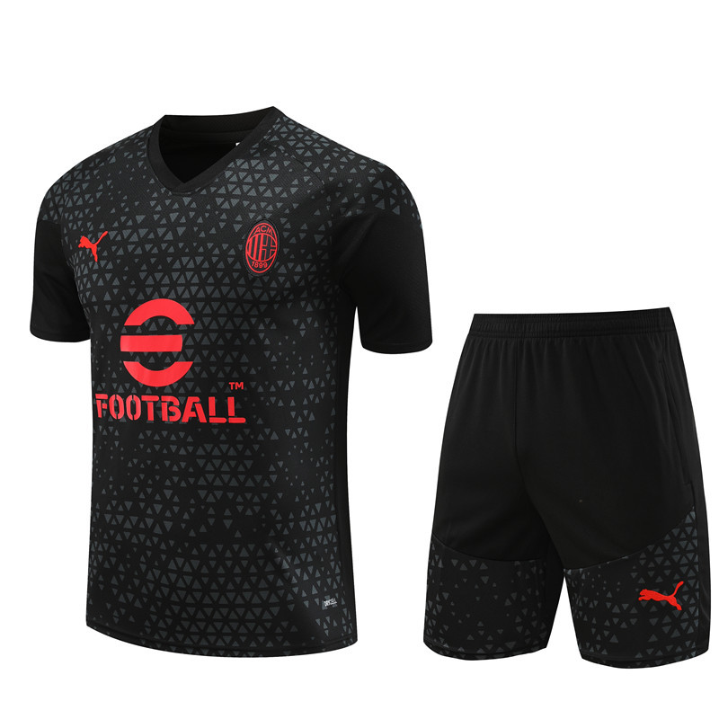 AC Milan training shirt black kid adult 23-24 #801