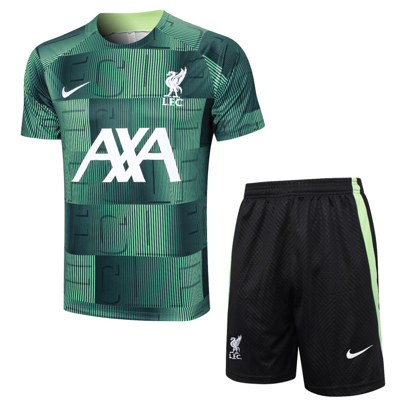LFC training shirt green with shorts 23-24 D932