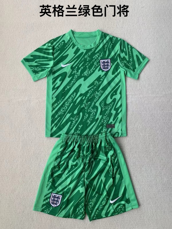 England goalkeeper green kid adult with shorts 2024