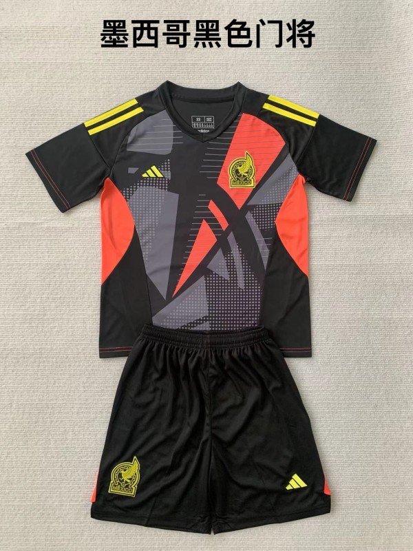 Mexico goalkeeper black kid adult with shorts 2024