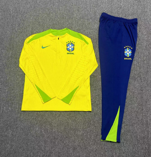 Brazil tracksuit yellow kid adult 2024 player version