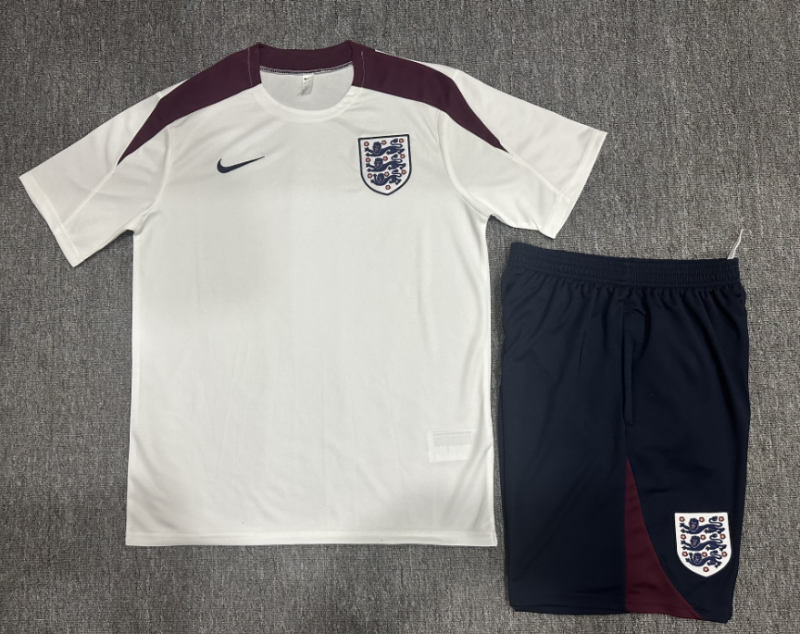 England training shirt white kid adult with shorts 2024