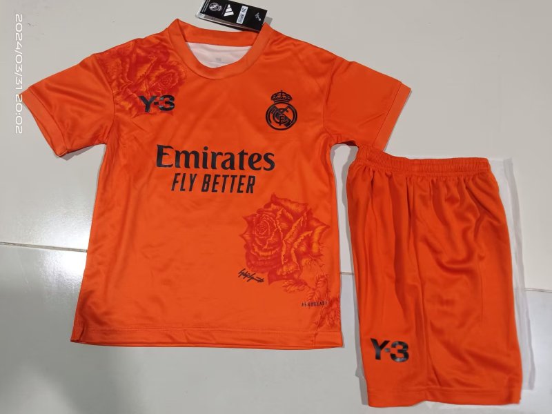 Real Madrid Y3 orange kid 2024