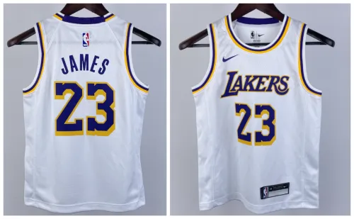 Los Angeles Lakers James 23 white 2024 kid
