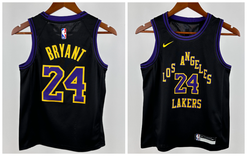 Los Angeles Lakers Kobe 24 city black 2024 KID