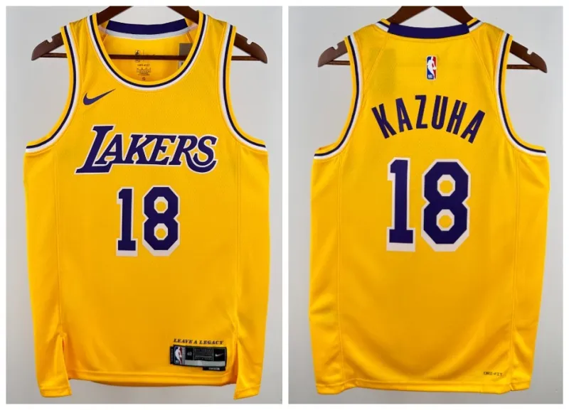 Los Angeles Lakers KAZUHA 18 yellow