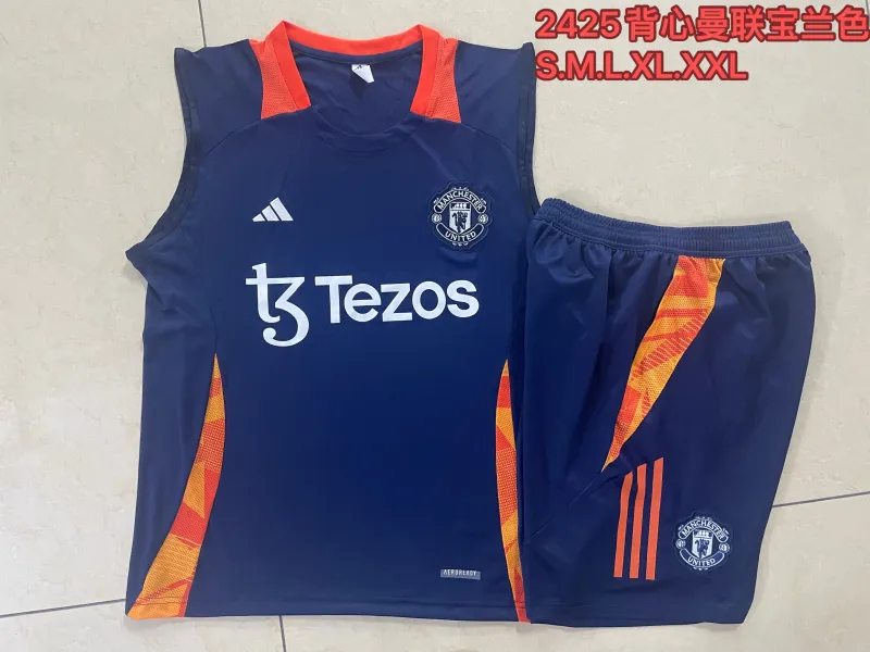 Manchester united vest navy with shorts 24-25 #418#D1112