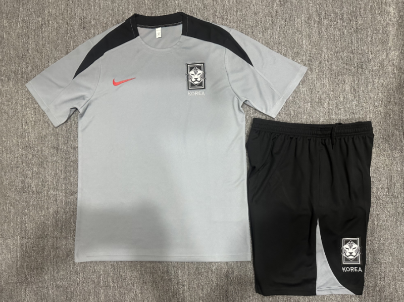 South Korea training grey kid adult with shorts 2024