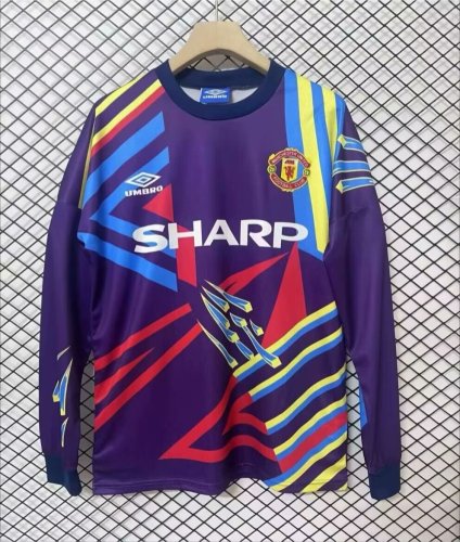 Manchester united goalkeeper purple 92-93 long sleeve #baiyue