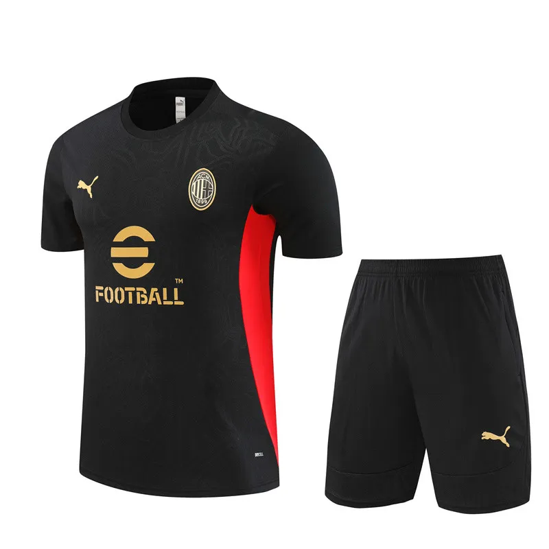 AC Milan training black kid adult with shorts 24-25