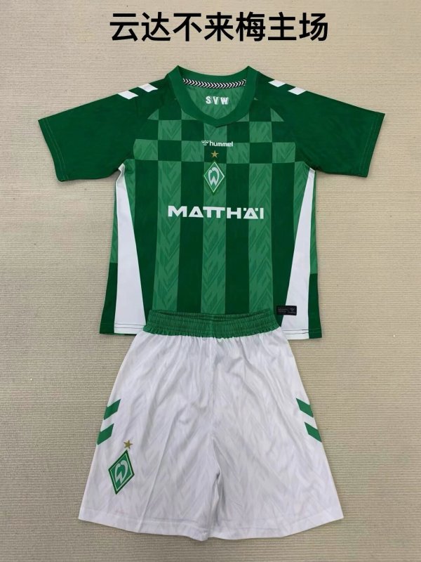 Werder Bremen home kid adult with shorts 24-25