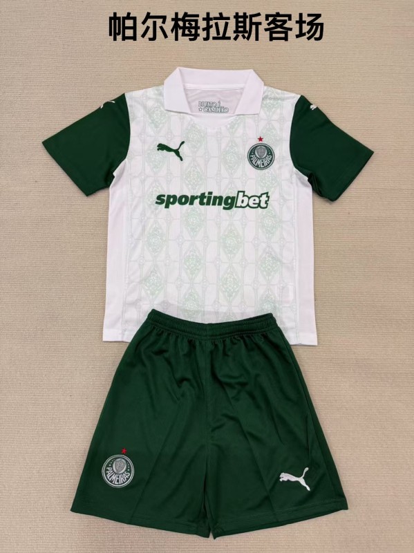 Palmeiras away kid adult with shorts 25-26