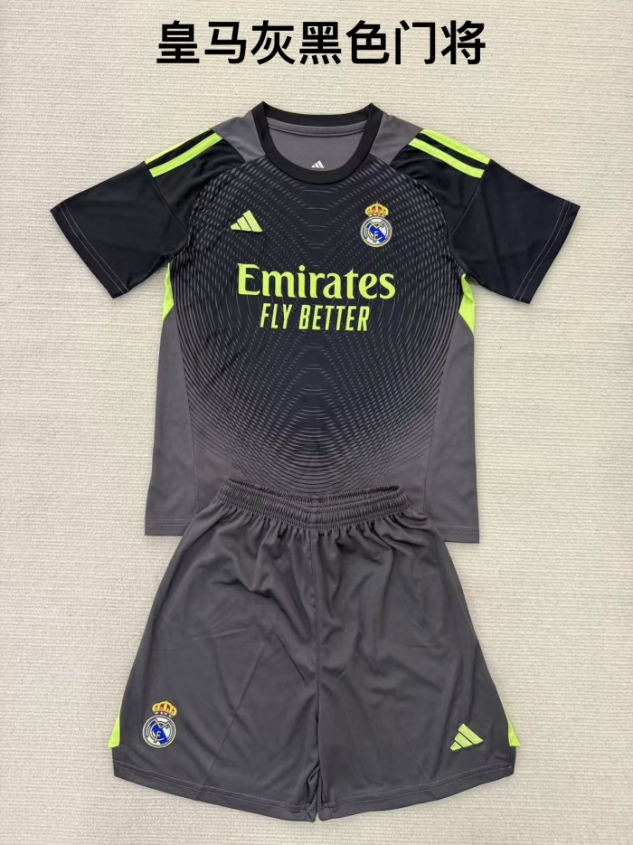 Real Madrid goalkeeper grey black kid adult 25-26