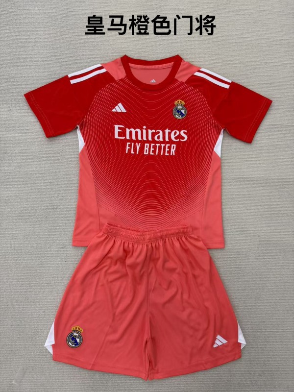 Real Madrid goalkeeper orange kid adult 25-26