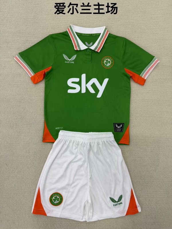 Republic of Ireland home kid adult with shorts 2025