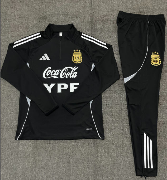 Argentina tracksuit black kid adult 2025