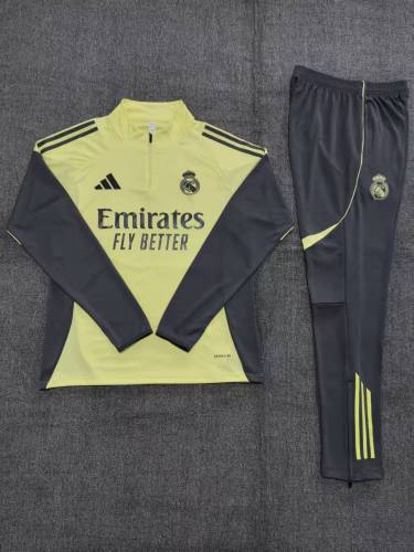 Real Madrid  tracksuit yellow kid adult 25-26