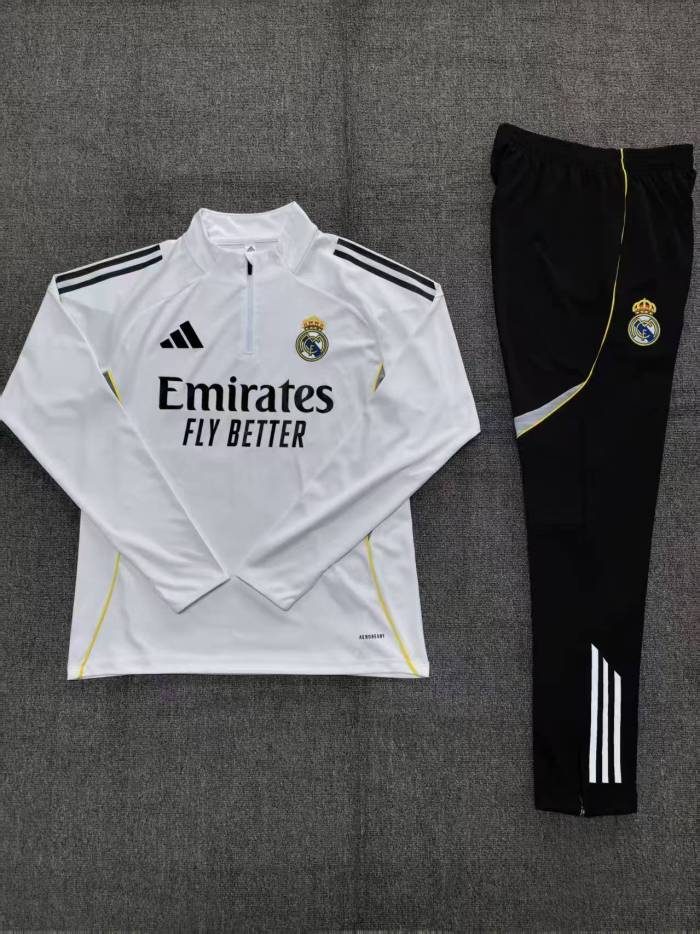 Real Madrid tracksuit white kid adult 25-26