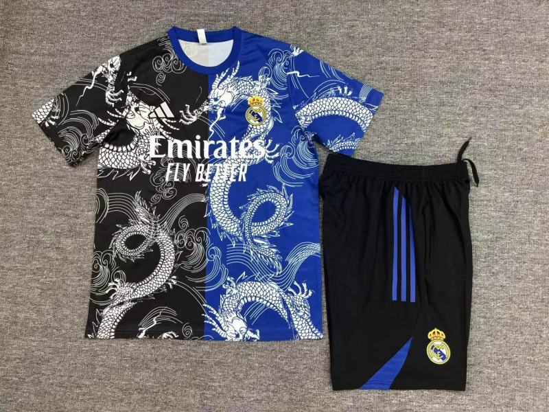 Real Madrid training shirt black blue kid adult 25-26