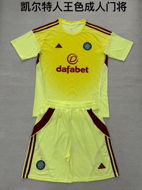 Celtic F.C. goalkeeper yellow with shorts 25-26