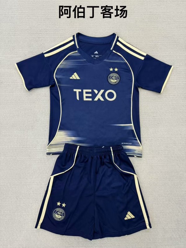 Aberdeen F.C. away kid adult with shorts 25-26