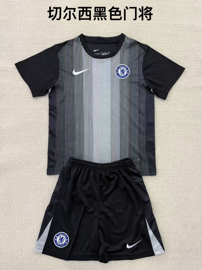 Chelsea goalkeeper black kid adult 25-26
