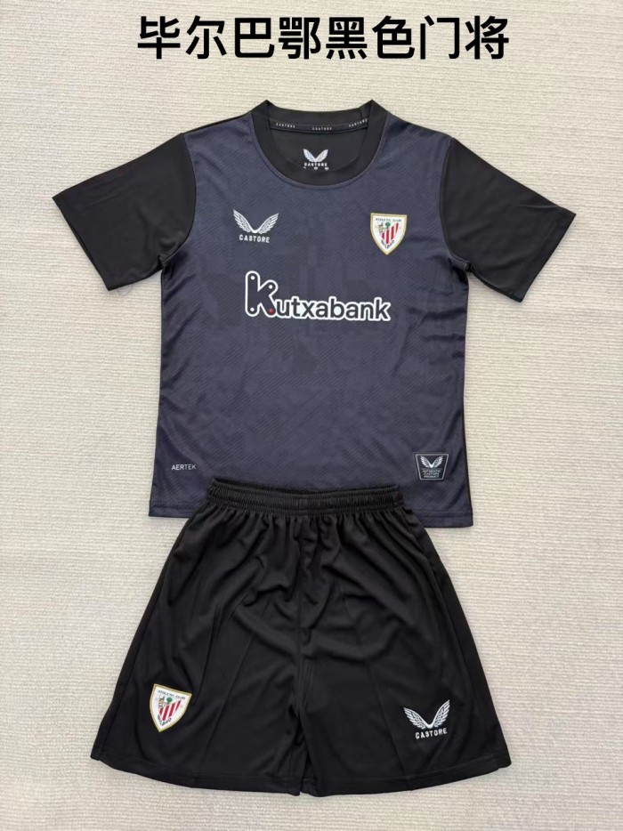  Athletic Club de Bilbao goalkeeper black kid adult 25-26