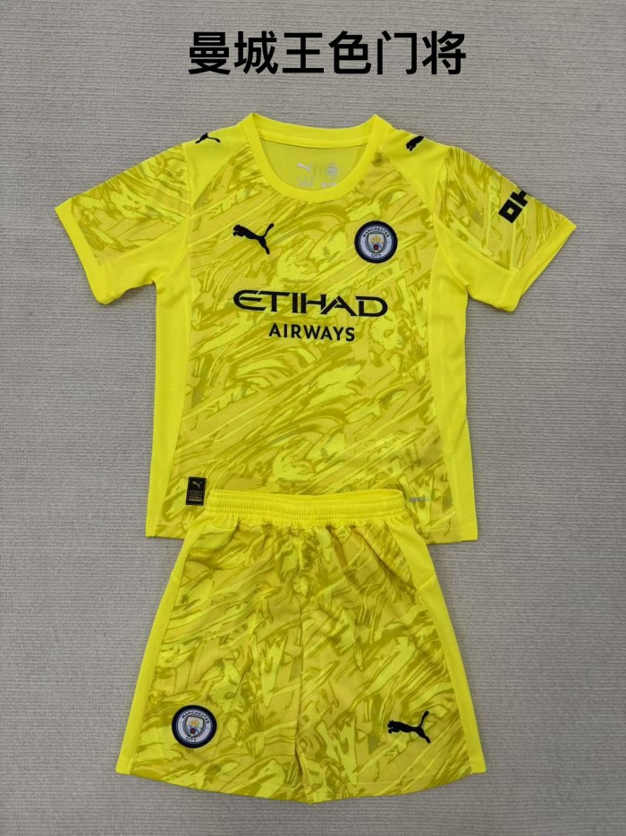 Manchester City goalkeeper yellow kid adult 25-26