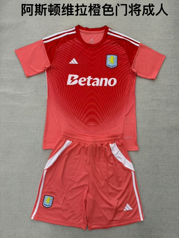 Aston Villa goalkeeper orange with shorts 25-26