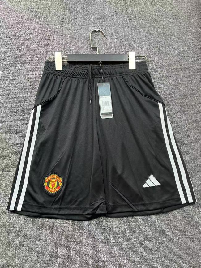 Manchester United home black shorts 25-26