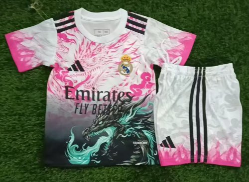 Real Madrid fire dragon white kid 25-26