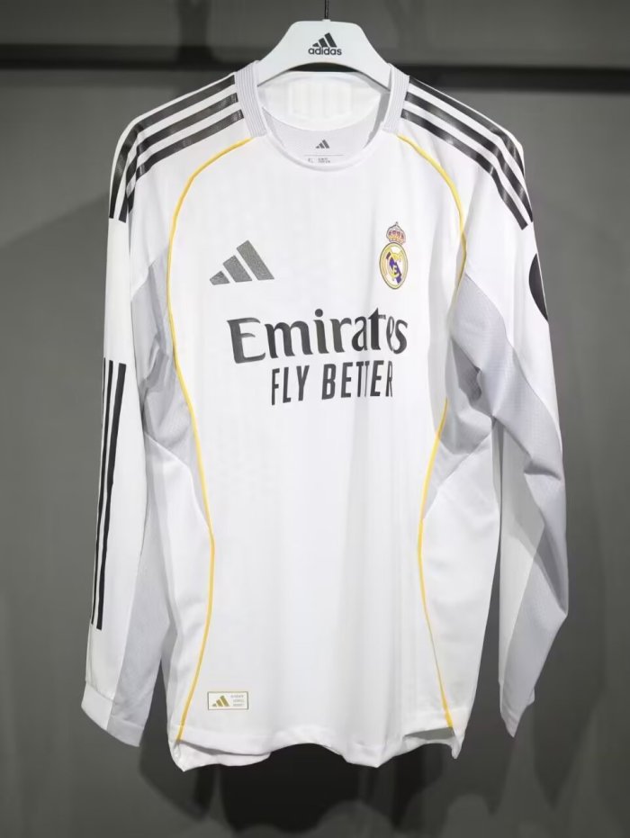 Real Madrid home long sleeve 25-26 player version