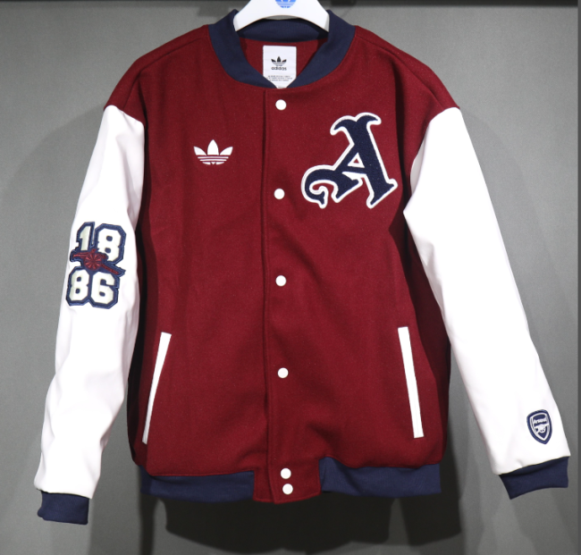 Arsenal baseball uniform jacket red 2025