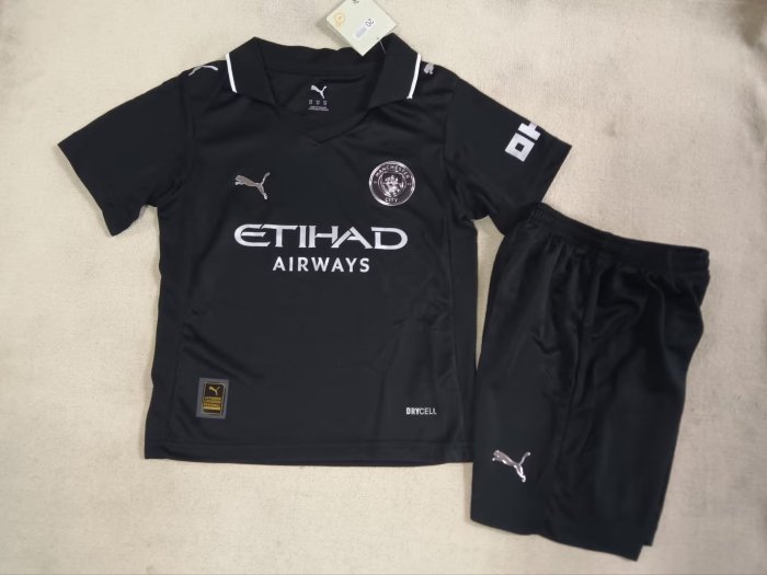 Manchester City away black kid 25-26