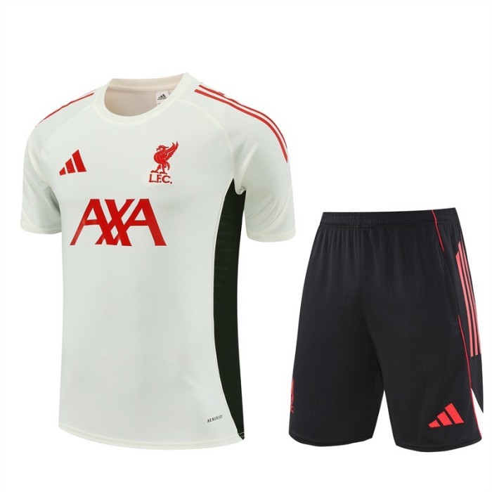 LFC training shirt beige kid adult with shorts 25-26