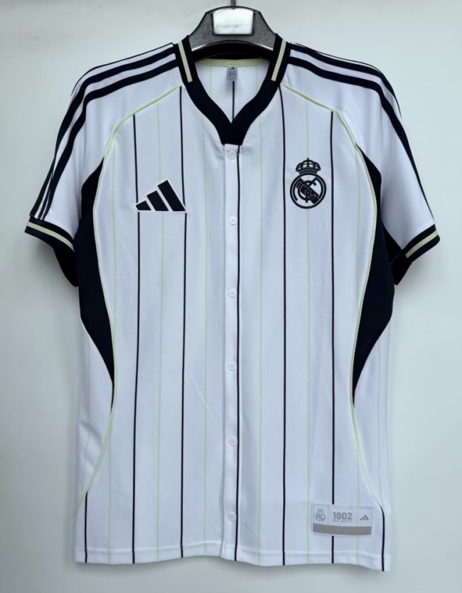 Real Madrid baseball uniform white 25-26