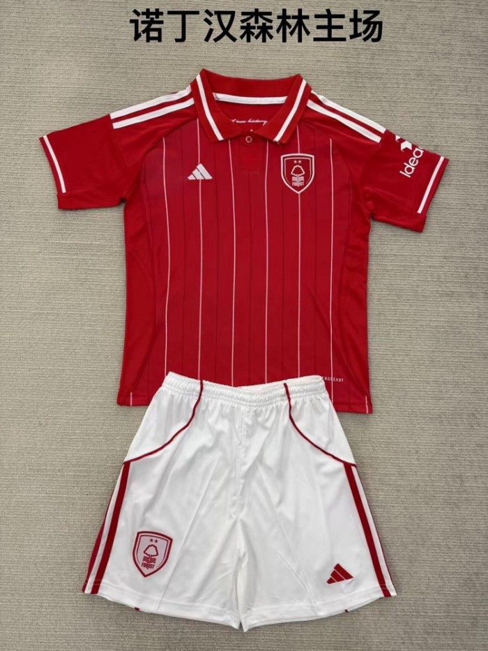 Nottingham Forest home kid adult with shorts 25-26 