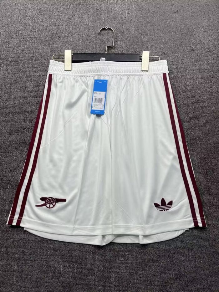 Arsenal third white shorts 25-26