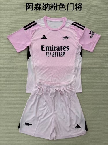 Arsenal goalkeeper pink kid adult with shorts 25-26