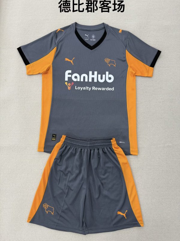 Derby County F.C. away kid adult with shorts 25-26