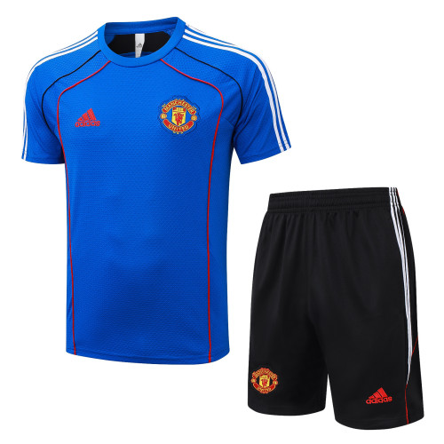 Manchester united training blue with shorts 25-26 #D25154
