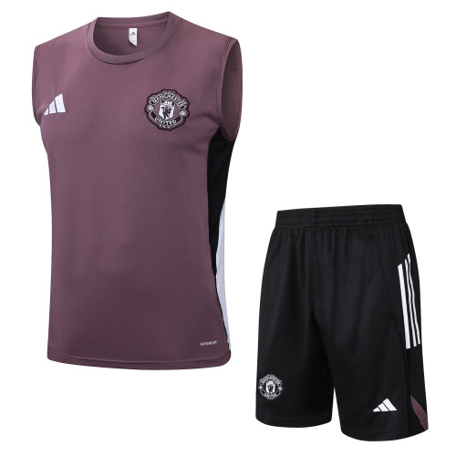Manchester united vest purple with shorts 25-26 #D25123